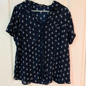 Roz & Ali Button Up Blouse